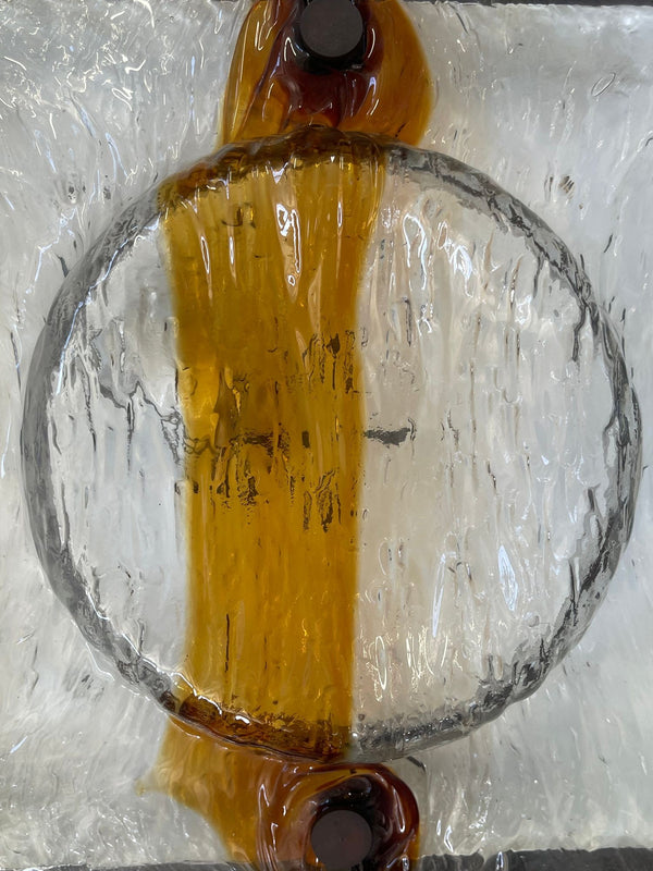 Three Large "Quilt" Sconces/Flush Mount by Toni Zuccheri for Venini, Italy 1960s