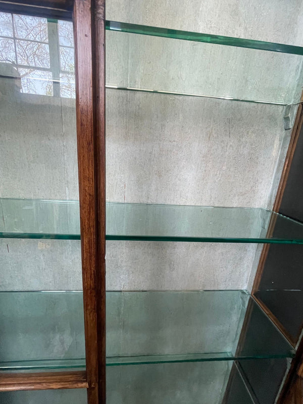 French Wood & Glass Display Cabinet, 20th Century.