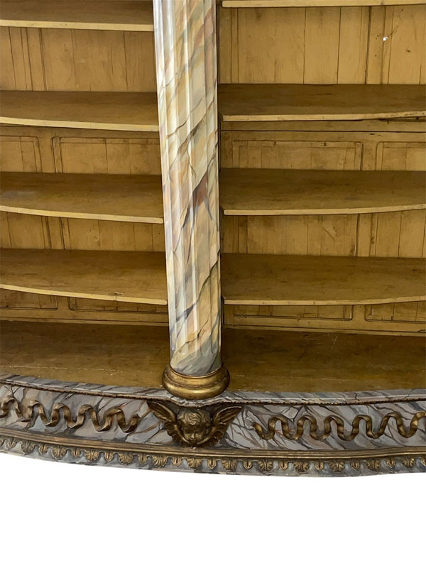 Monumental Mid-19th Century French Painted and Gilded Bibliothèque / Bookcase