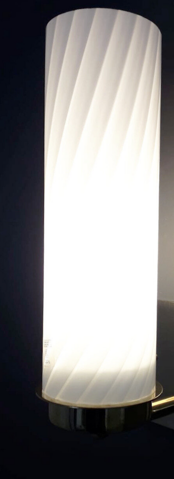 Set of Twelve Milky White "Murano Vetri 04" Cylinder Sconces. Italy, 1960's.