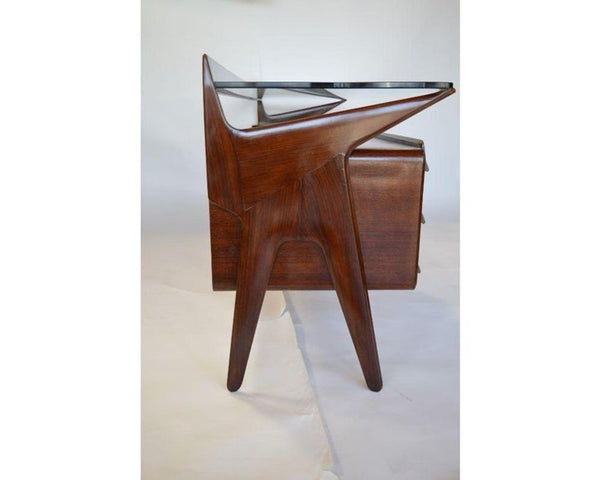 Mid-Century Italian Walnut & Rosewood Vanity Console by Carlo De Carli. 1950's.