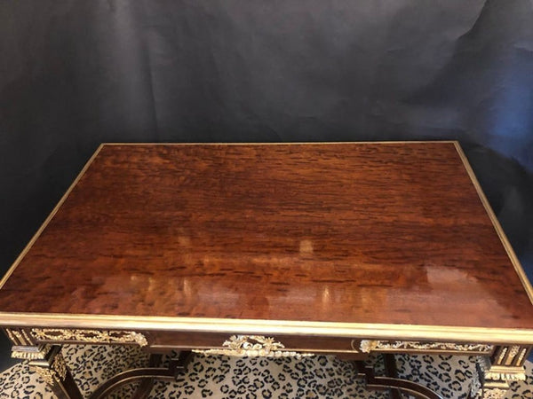 Louis XVI Style Gilt Bronze Mounted Center Table by Paul Sormani