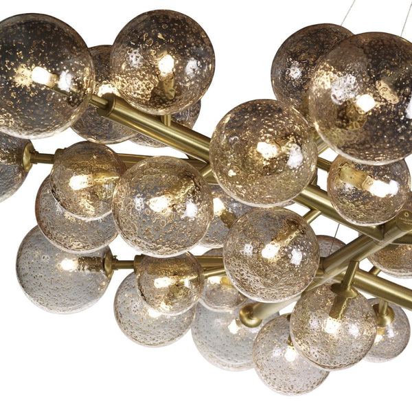 Hand-Blown Murano Glass Mimosa Chandelier Signed by Maestro Alberto Donà.