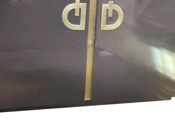 Large Lacquered and Brass-Mounted Credenza by Pierre Cardin. Circa 1960's.