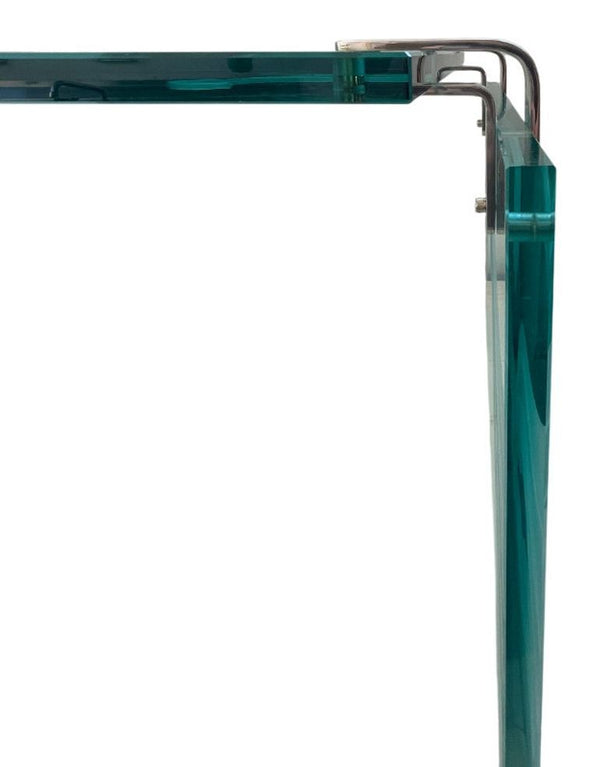 Etched Glass Coffee Table in the Style of Fontana Arte, Italy, 1960's.