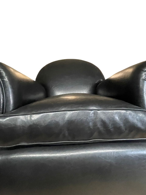 Pair of French Art Deco Club Armchairs, 1940's.