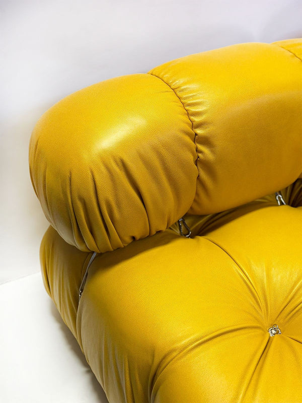 Colorful Four-Piece Camaleonda Leather Sofa by Mario Bellini for B&B Italia.