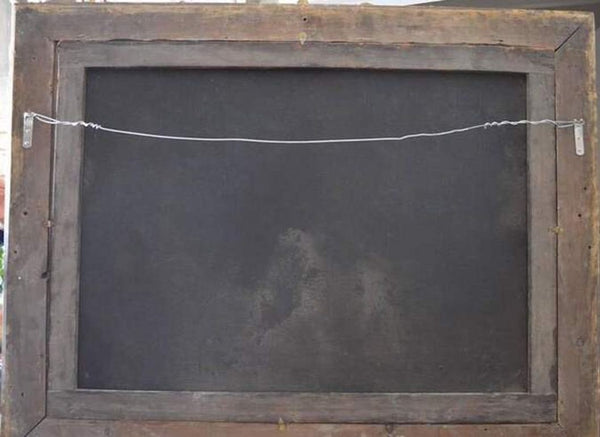 18th C. French School Oil Painting of Mars & Venus w/ Putti in a Giltwood Frame.