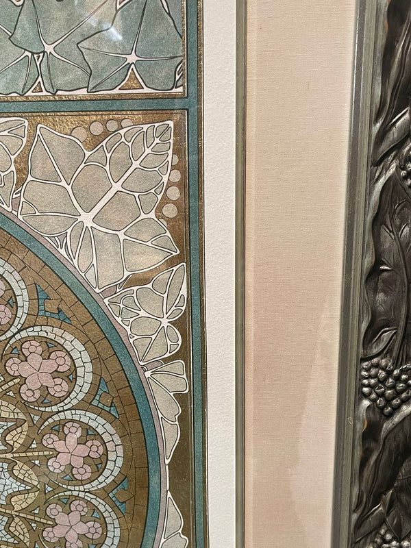 Set of Two Mucha Foundation Art Nouveau Prints "Ivy" and "Laurel" AP 20/50.