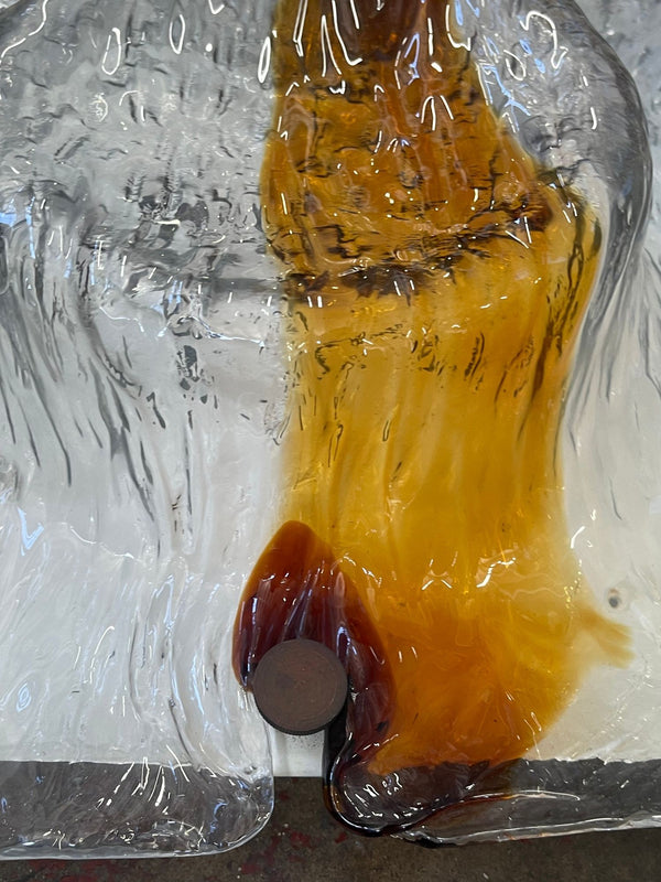 Three Large "Quilt" Sconces/Flush Mount by Toni Zuccheri for Venini, Italy 1960s