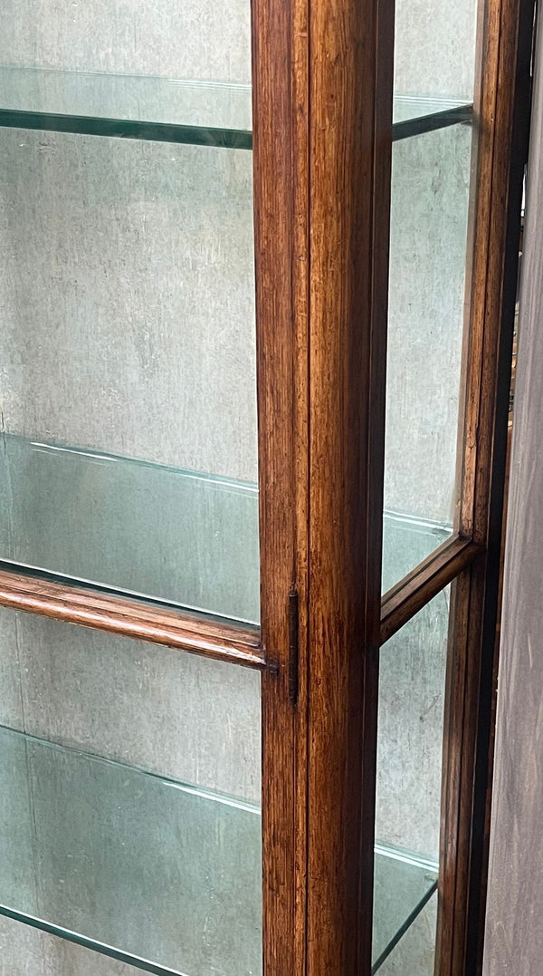 French Wood & Glass Display Cabinet, 20th Century.