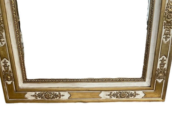 Monumental Third Quarter of 19th Century Italian Hand-Carved & Water-Gilt Mirror