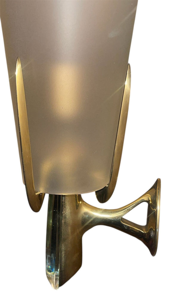 Set of Four Rare Sconces by Max Ingrand for Fontana Arte, Italy, 1959.