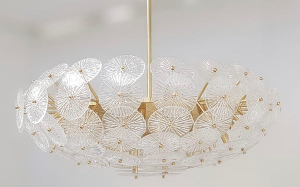 Oversized Pair of Italian Loto Chandeliers,1970's.