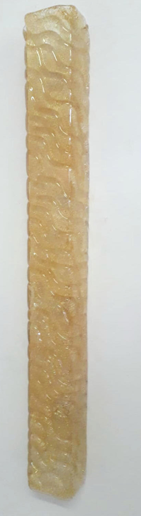 Set of Three Long Canale Amber Sconces by Barovier e Toso, Italy, 1960's.