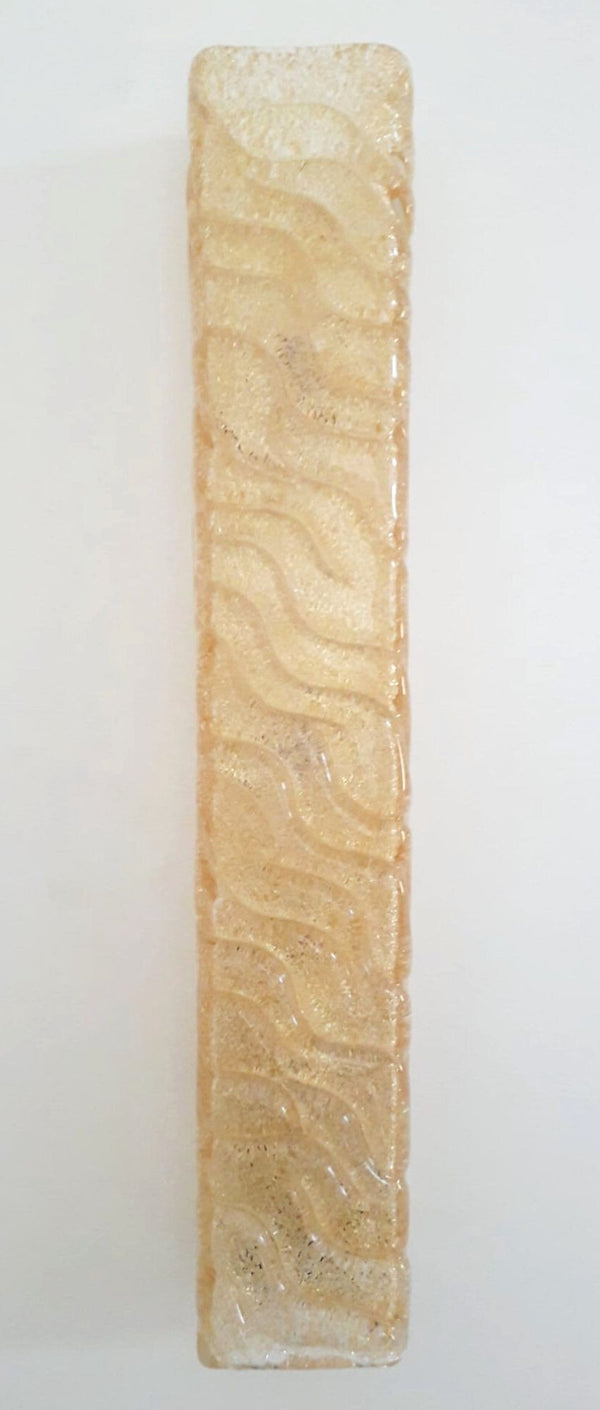 Set of Six Amber Murano Glass Canale Sconces by Barovier e Toso, Italy, 1950's.