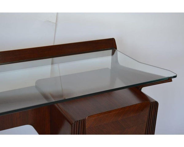 Mid-Century Italian Walnut & Rosewood Vanity Console by Carlo De Carli. 1950's.