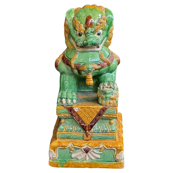 Pair of Late 19th Century Chinese Porcelain Foo Dogs