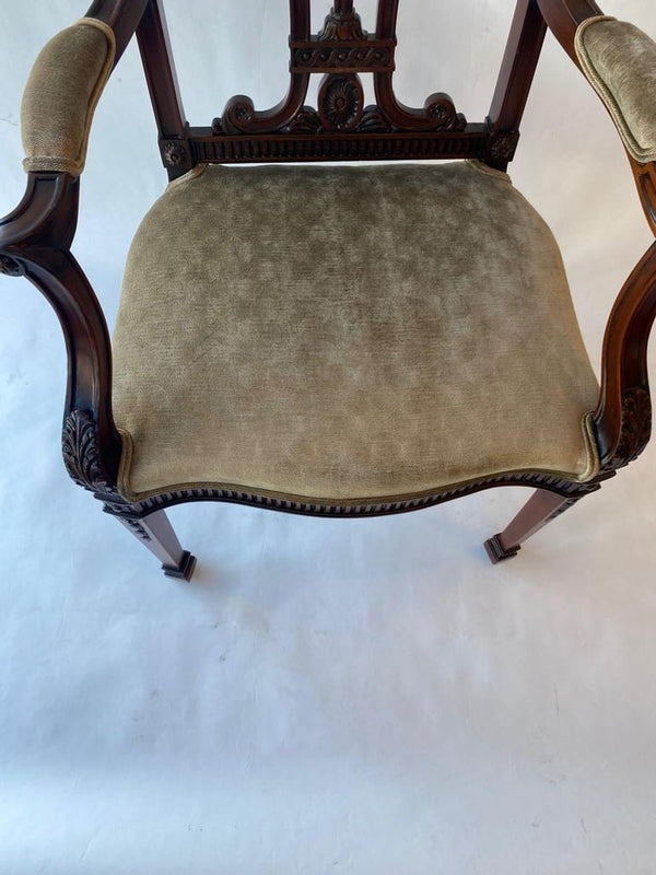 Set of Twelve 19th Century English Edwardian Mahogany Dining Chairs