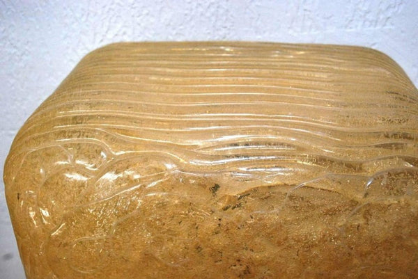 Set of Four Vintage Modernist Amber Resin Sconces by Aqua Signal, Germany, 1960s