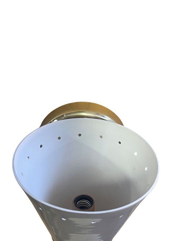 Pair Italian Sconces w Enameled Shades & Matching Pendant in Style of Stilnovo