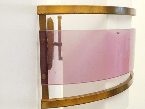 Rare Set of Three Sconces Designed by Oscar Torlasco for Stilux Milano. Italy.