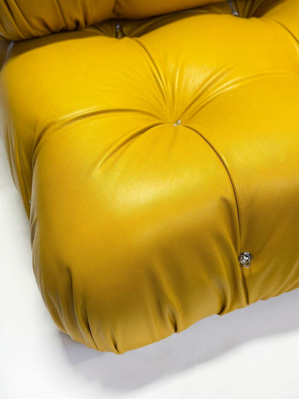 Colorful Four-Piece Camaleonda Leather Sofa by Mario Bellini for B&B Italia.