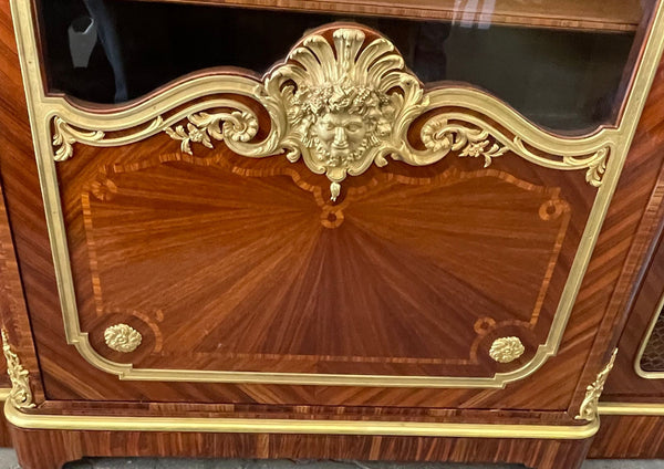 Signed Paul Sormani Bronze-Mounted Three-Door Cabinet / Vitrine, France, 19th C.