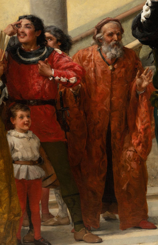 “The Taming of the Shrew” by Frank William Warwick Topham, England, 1879.