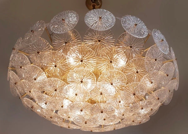 Oversized Pair of Italian Loto Chandeliers,1970's.