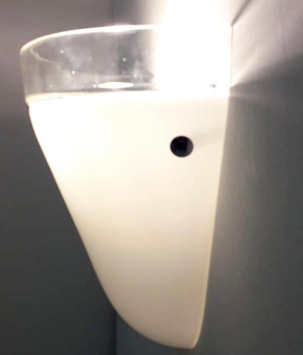 Set of Twelve Milky White Murano Glass Sconces by Leucos. Italy, 1960's.