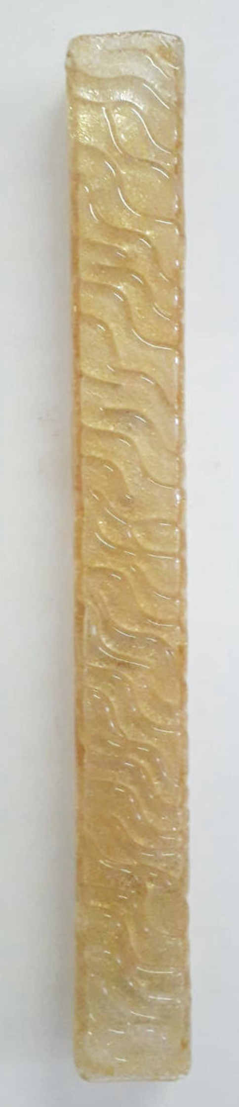 Set of Three Long Canale Amber Sconces by Barovier e Toso, Italy, 1960's.