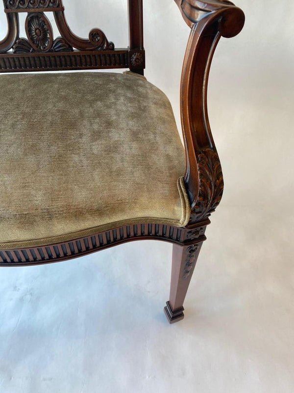 Set of Twelve 19th Century English Edwardian Mahogany Dining Chairs