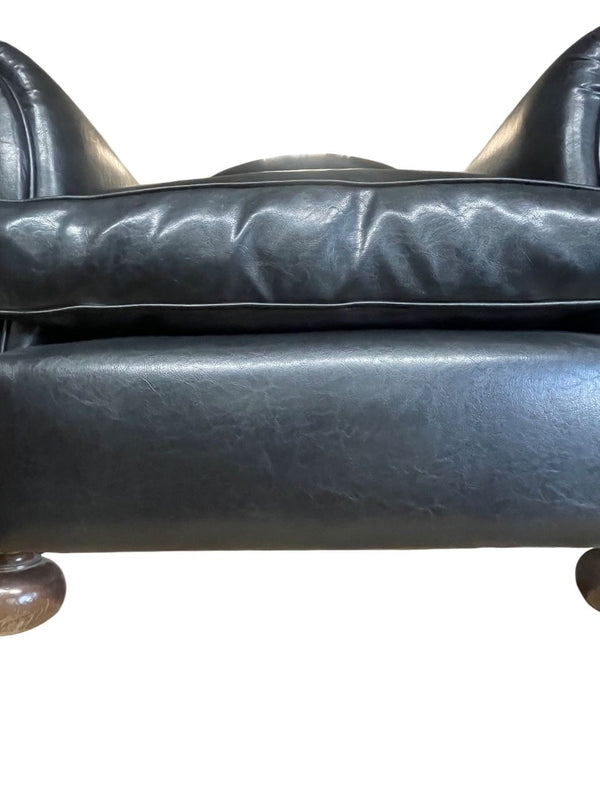 Pair of French Art Deco Club Armchairs, 1940's.