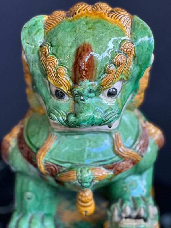 Pair of Late 19th Century Chinese Porcelain Foo Dogs