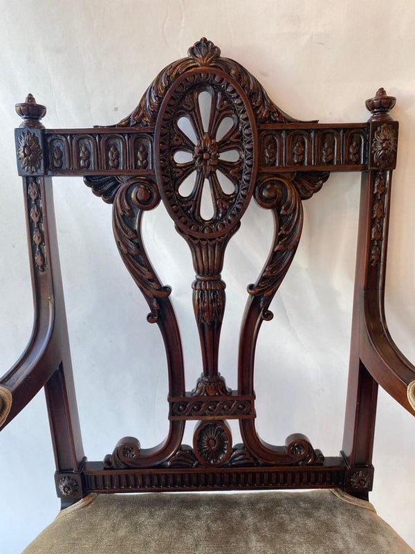 Set of Twelve 19th Century English Edwardian Mahogany Dining Chairs