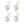 Load image into Gallery viewer, Set of Four Z Shaped Chairs