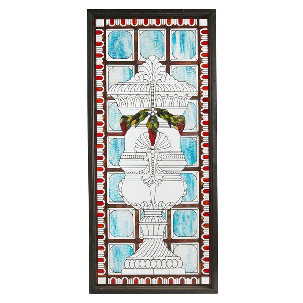 Set of Four American Victorian Leaded Glass Windows