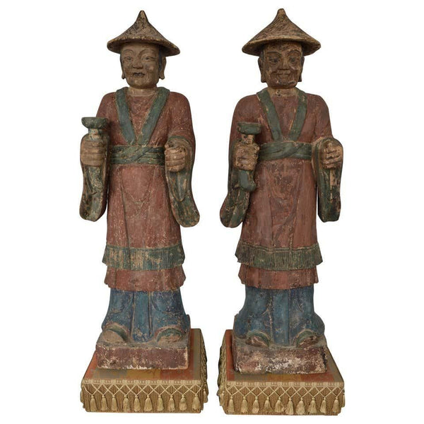 18th Century Chinese Statues - a Pair