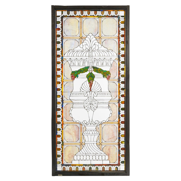 Set of Four American Victorian Leaded Glass Windows