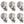 Load image into Gallery viewer, Set of Six Original Sconces with Blue Membrana Murano Glass by Toni Zuccheri, 1970s