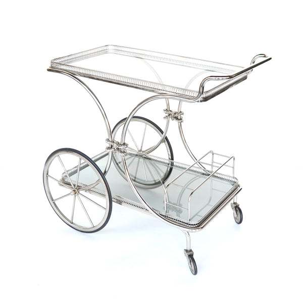 Two  Tier Rolling Bar Cart