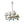 Load image into Gallery viewer, Vintage Murano Glass Chandelier w/ Rostrato Glass by Barovier e Toso, 1950s