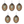 Load image into Gallery viewer, Set of Five Italian Iridescent Cracking Glass Pendant, 1980s
