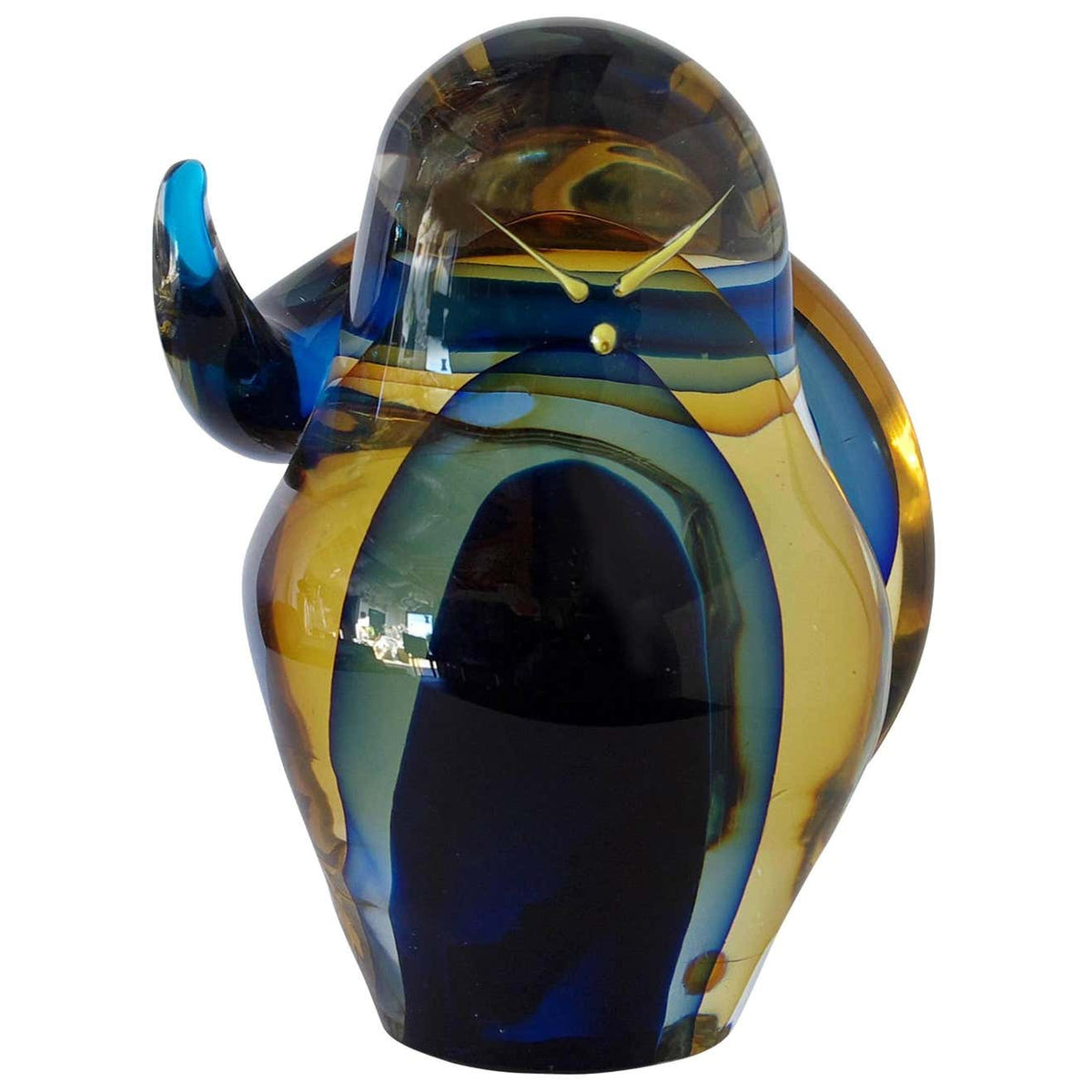 置物 Murano, antique Vintage Italian Murano Swirl Glass Vase Sculpture, c.1970's