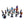 Load image into Gallery viewer, Set of Fourteen Murano Glass Clowns, 20th Century