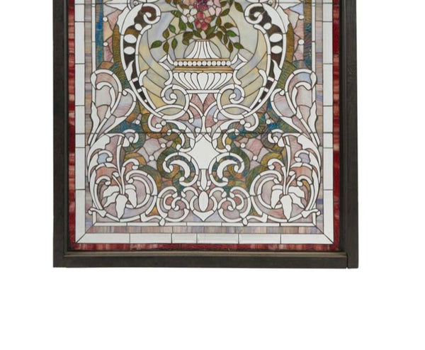 Late 19th century American Victorian Leaded Glass Window (Tiffany Quality)