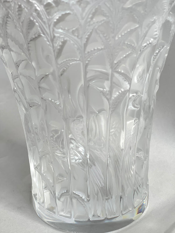 Lalique Clear Crystal Ibis Vase