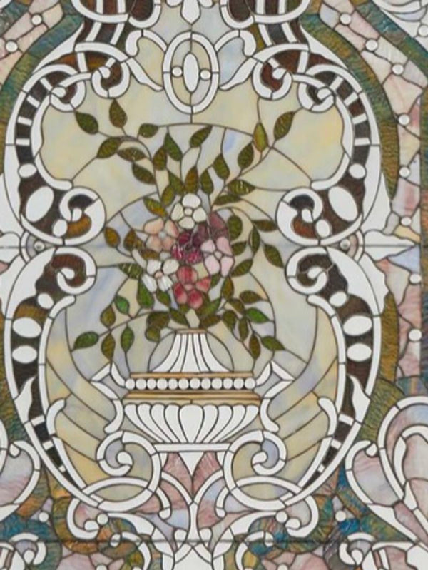 Late 19th century American Victorian Leaded Glass Window (Tiffany Quality)