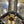 Load image into Gallery viewer, Pair of Gold Finished Wrought Iron Lanterns w/ Textured Glass & Glass Beads
